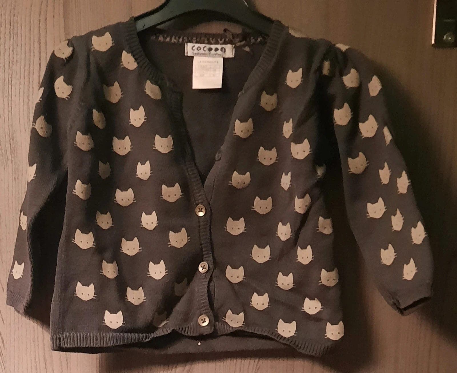 La Redoute vestje met poesjes maat 74 cm