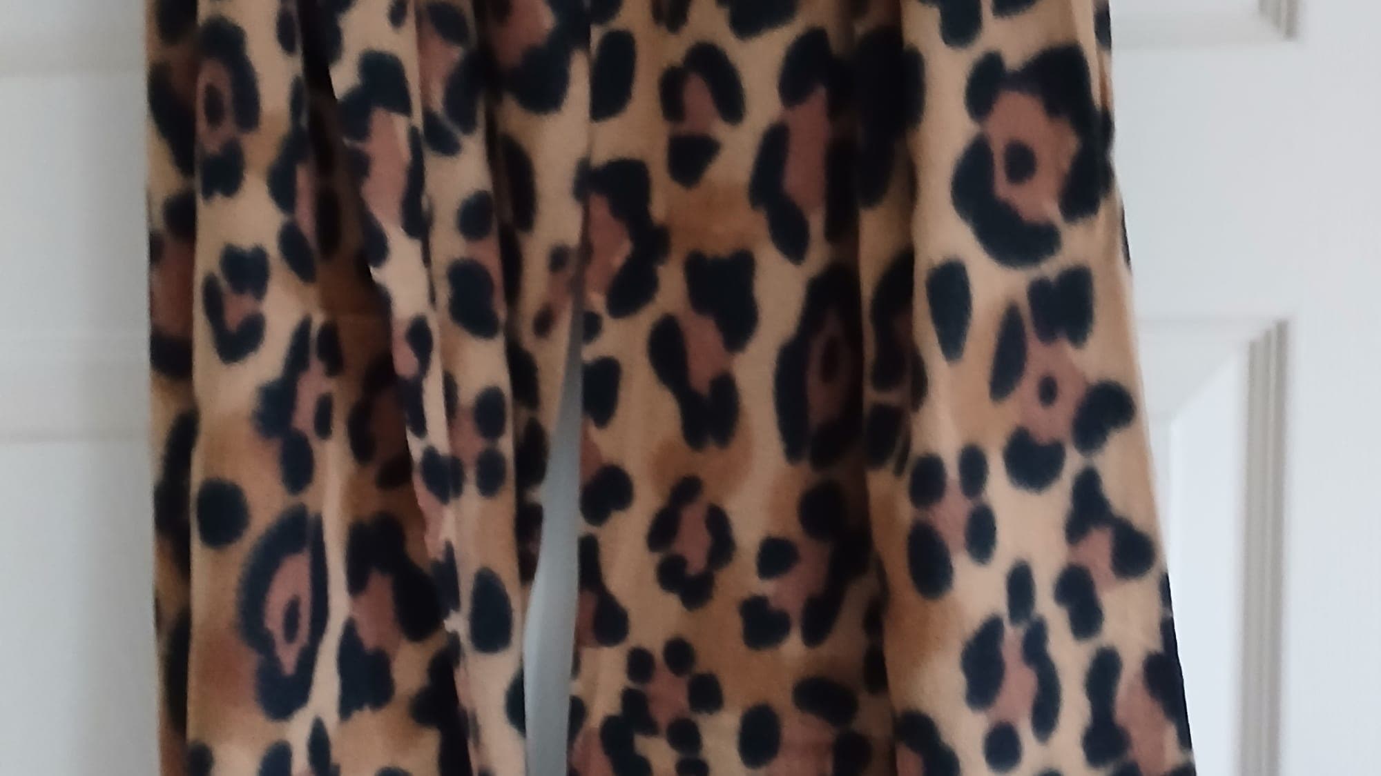 Luipaardprint sjaal met franjes