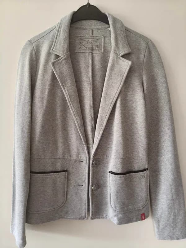 EDC grijze blazer/colbert in jersey stof, maat S