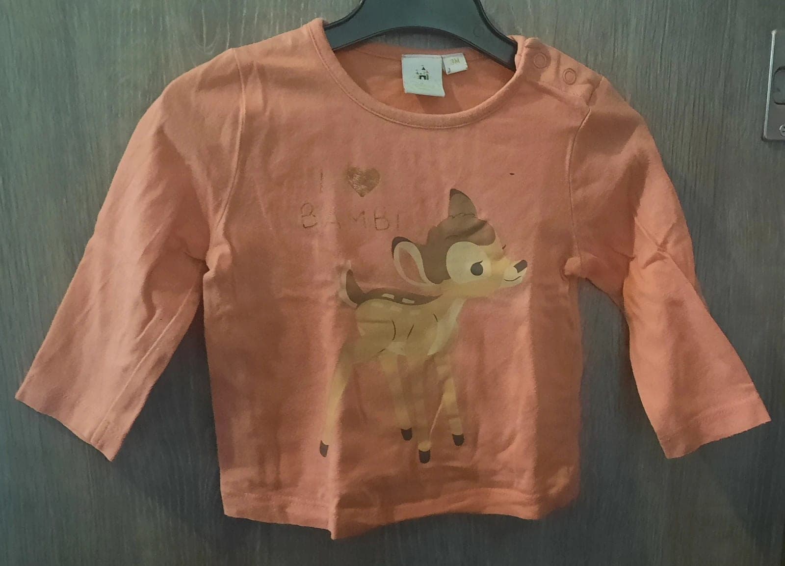 C&A Longsleeve Bambi pasteloranje 56cm