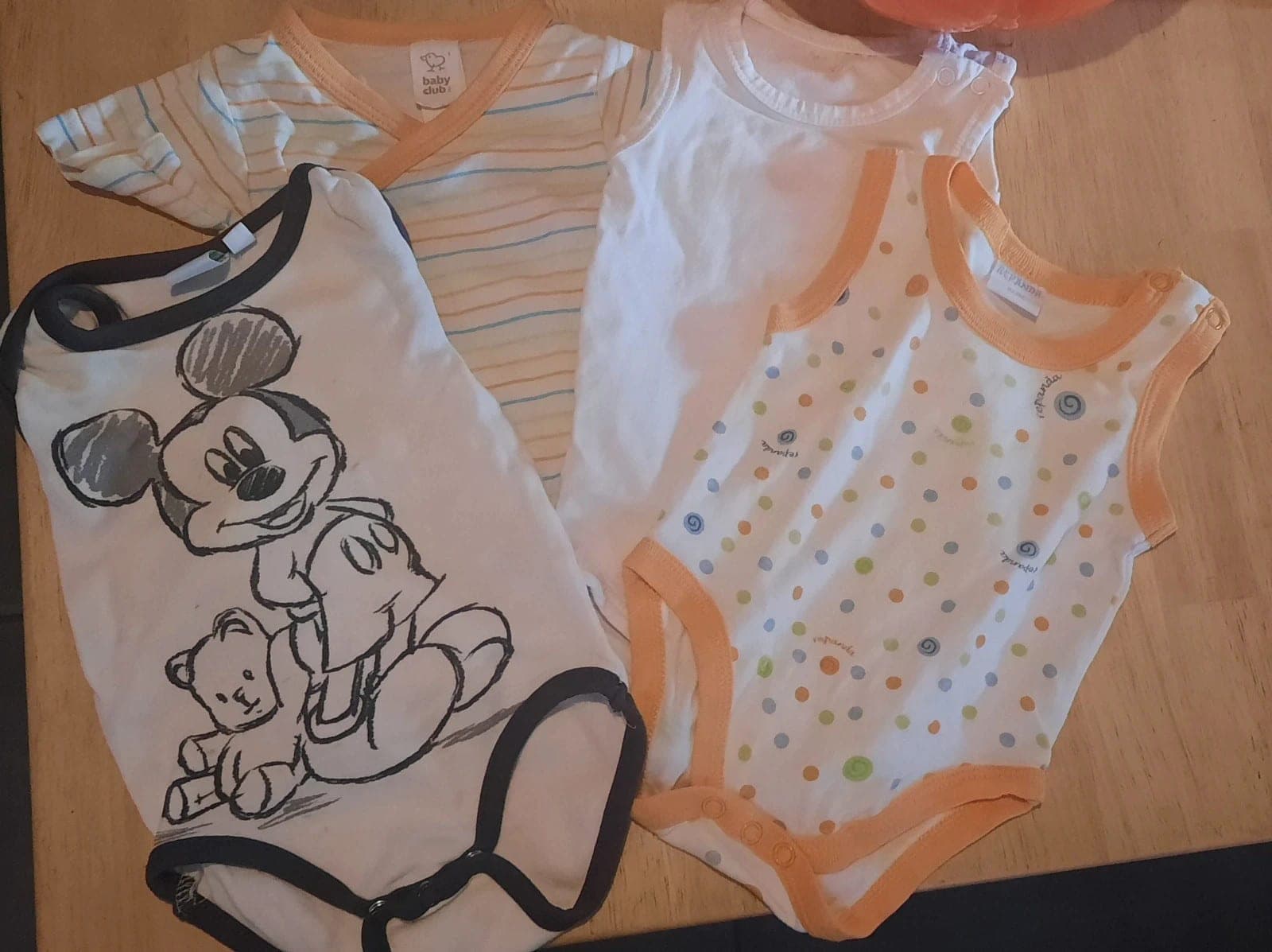 4 body's voor pasgeborenen, maat 50 cm