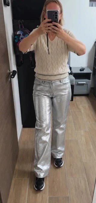 Jean métallisé argenté Scotch & Soda – Taille 31 – Neuf avec étiquettes