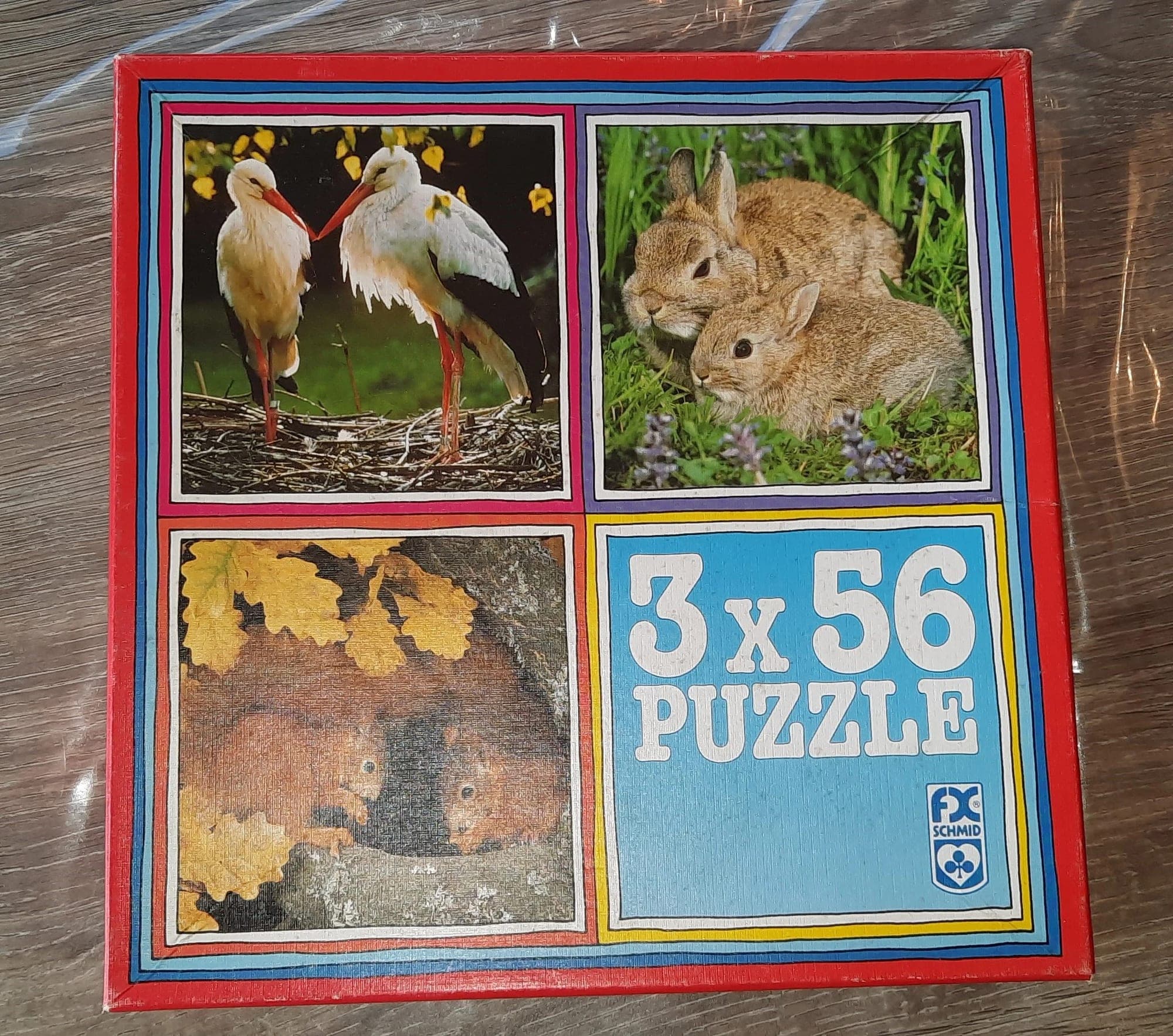 Schmidt puzzel 3 x 56 dieren