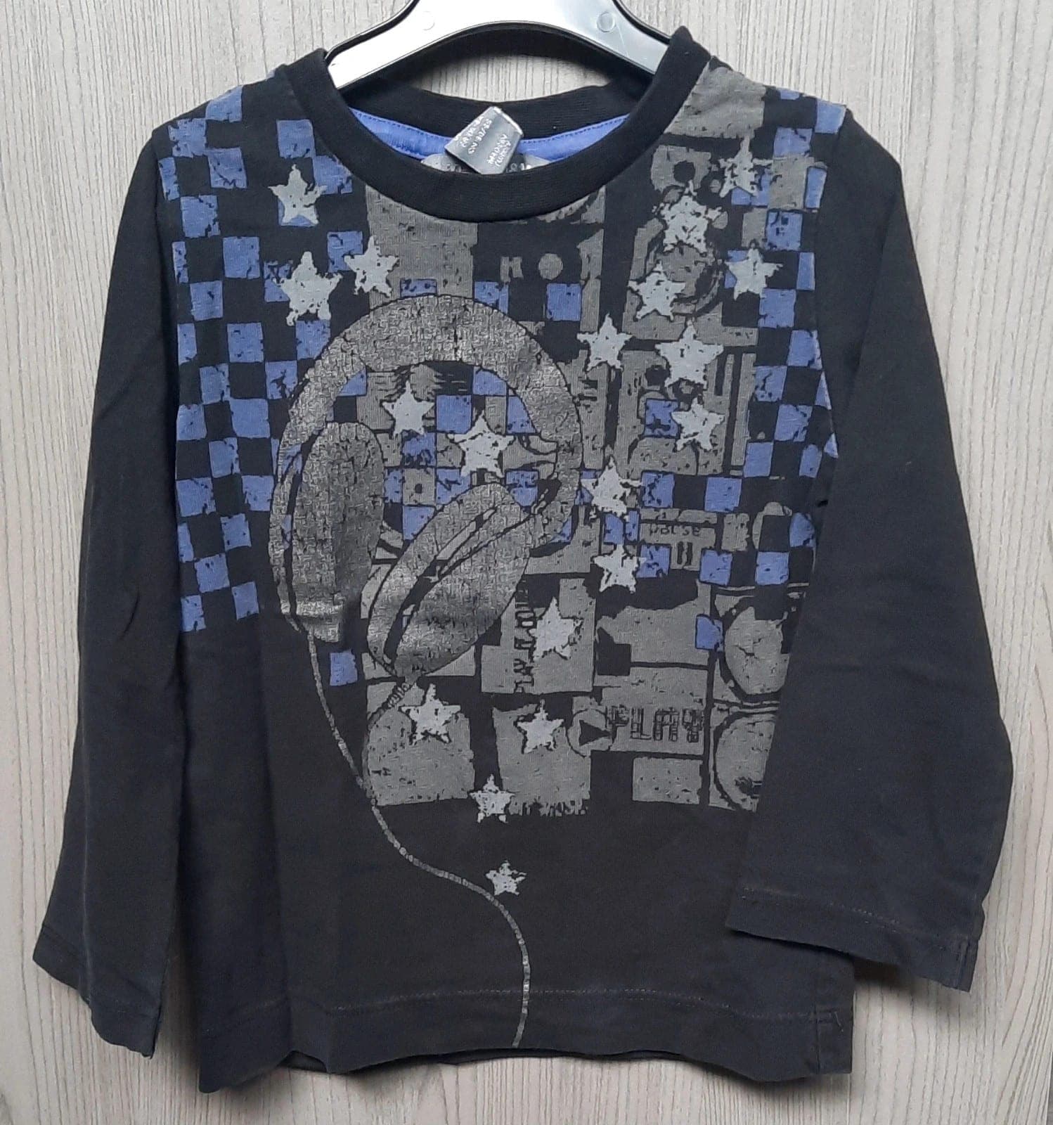 H&M Longsleeve met musicmotief
