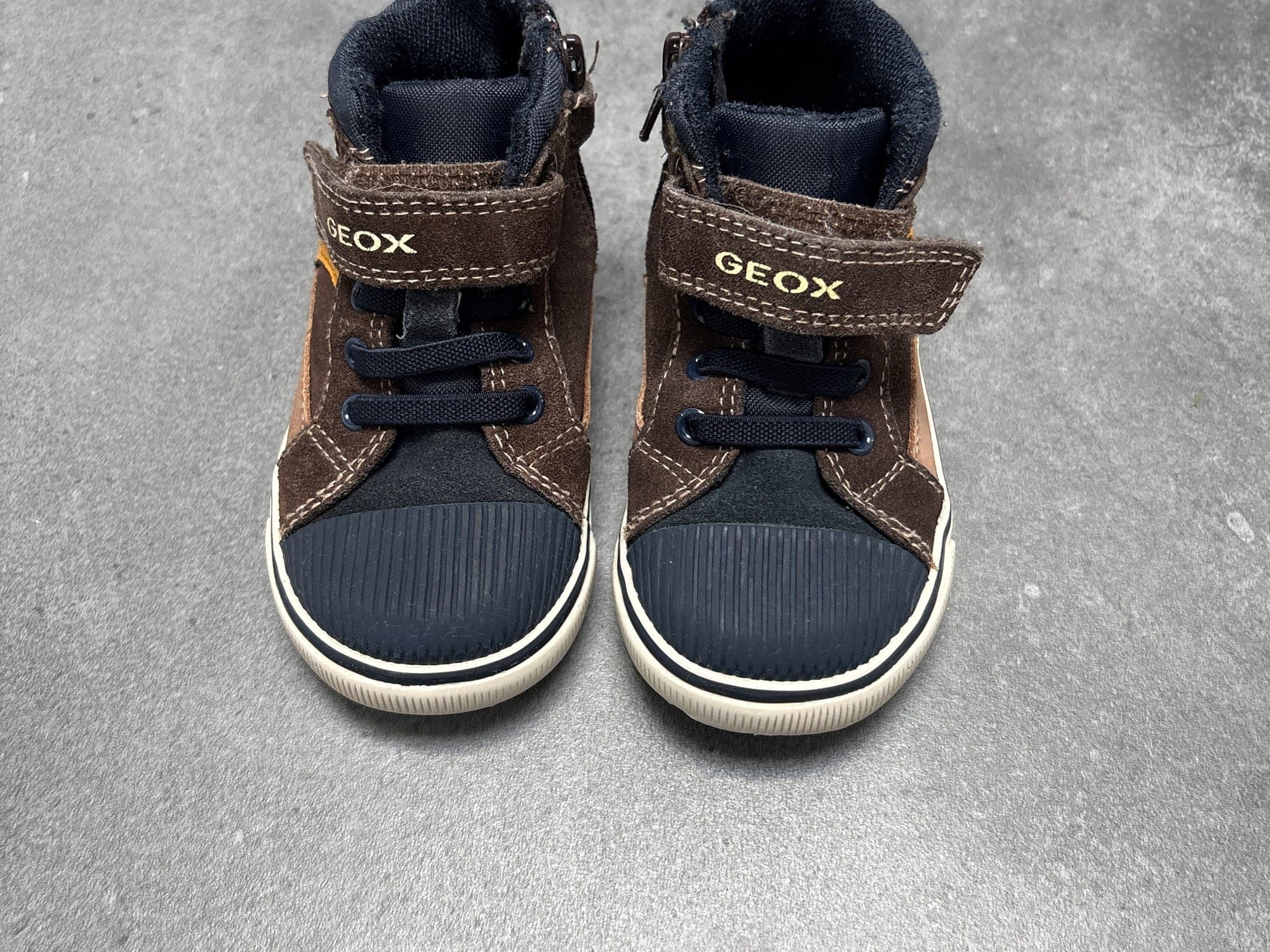Geox kindersneakers bruin/donkerblauw maat 24