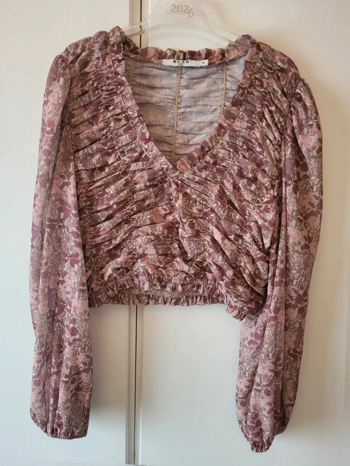 NA-KD long Sleeve ruffle Blouse – bloemenprint, maat 36