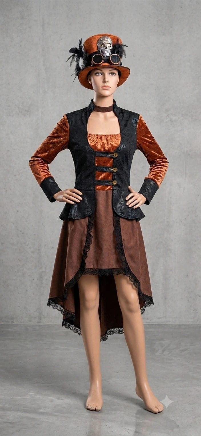 Steampunk kostuum, 4 uur gedragen