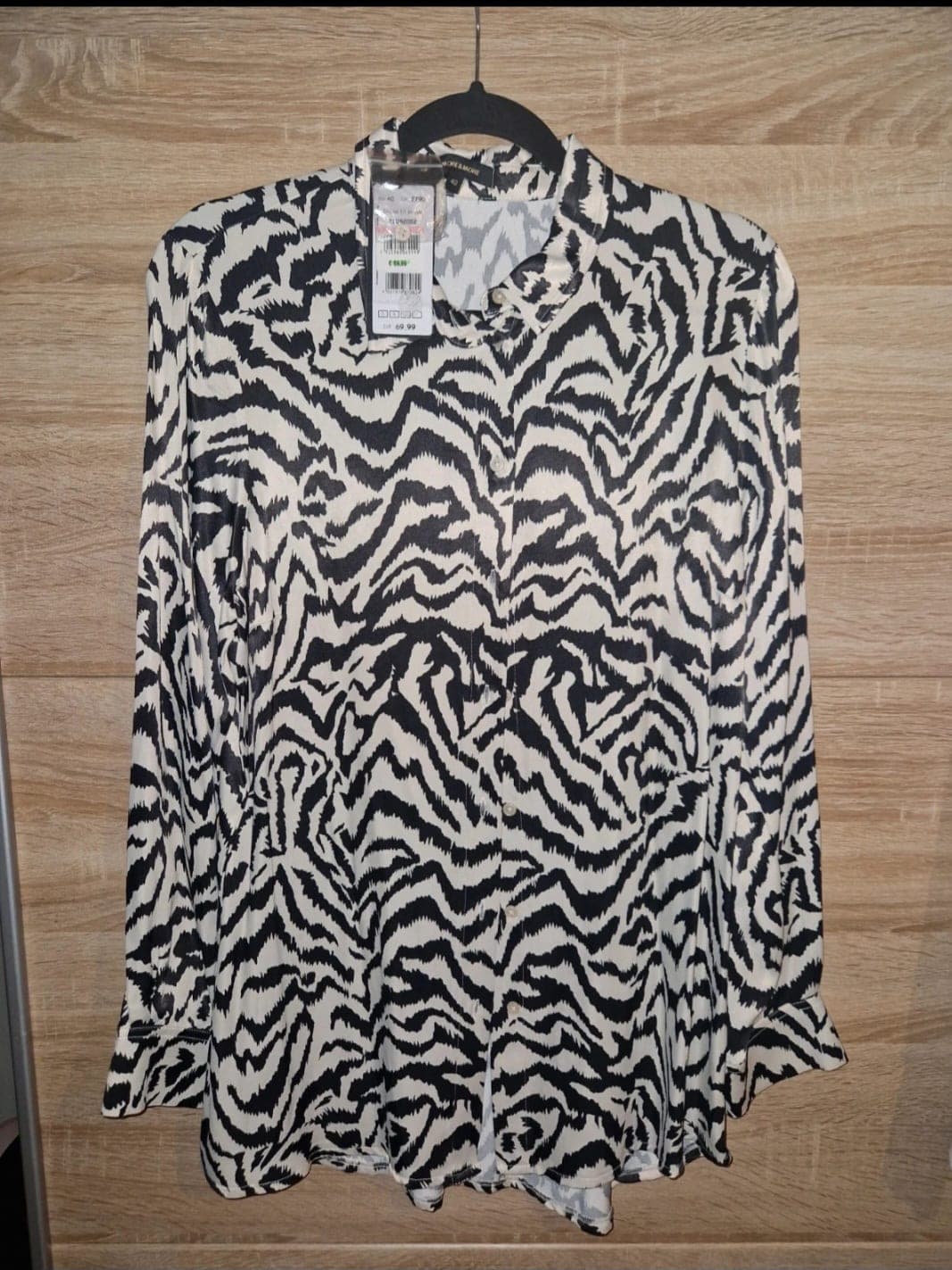MORE&MORE zebra print blouse maat 40 - zwart/wit