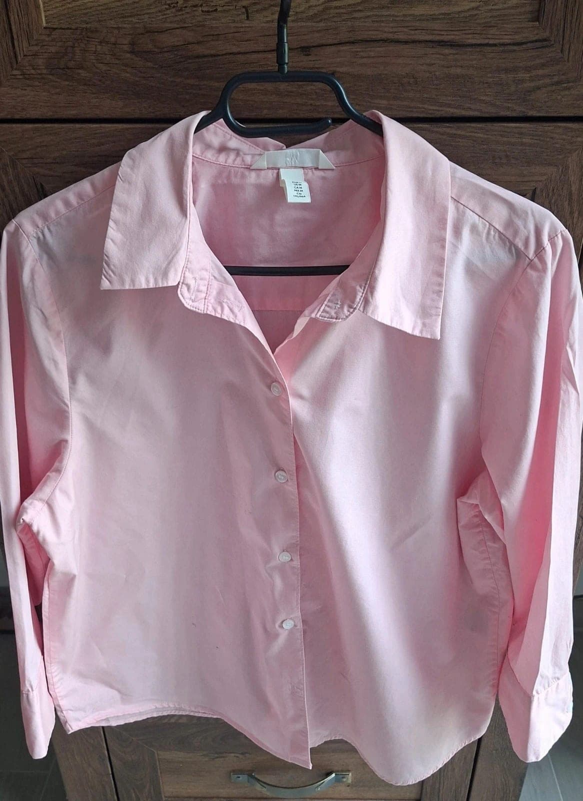H&M casual hemd roze 100% katoen maat M