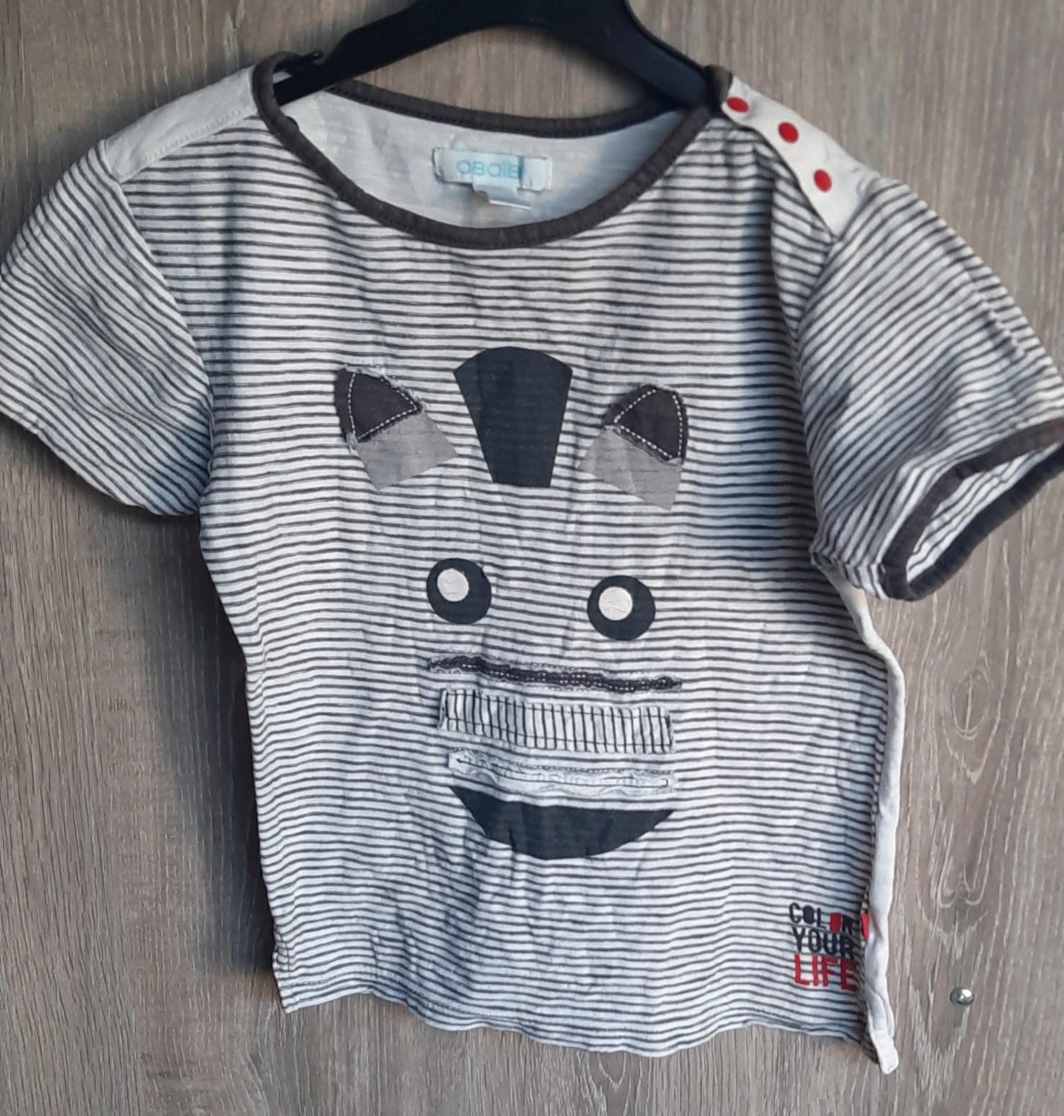 Okaïdi T-shirt met zebrapatroon jongens