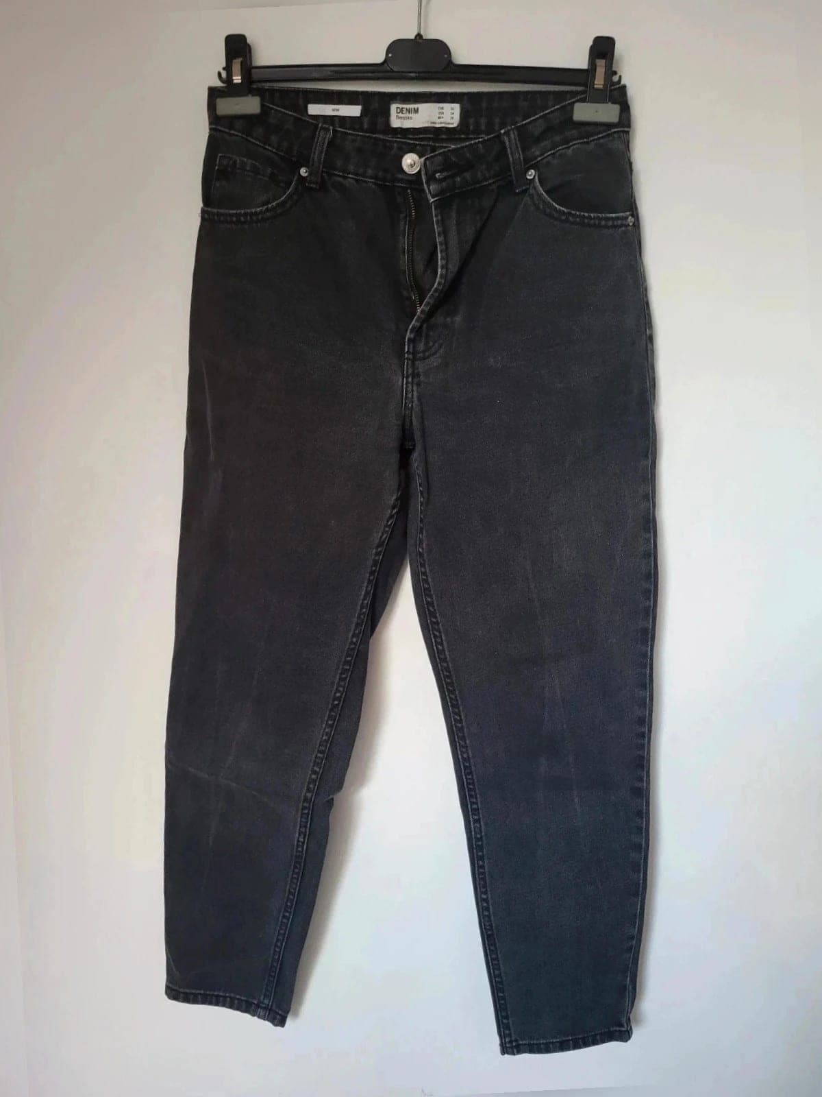 Donkergrijze momjeans bershka Maat 36