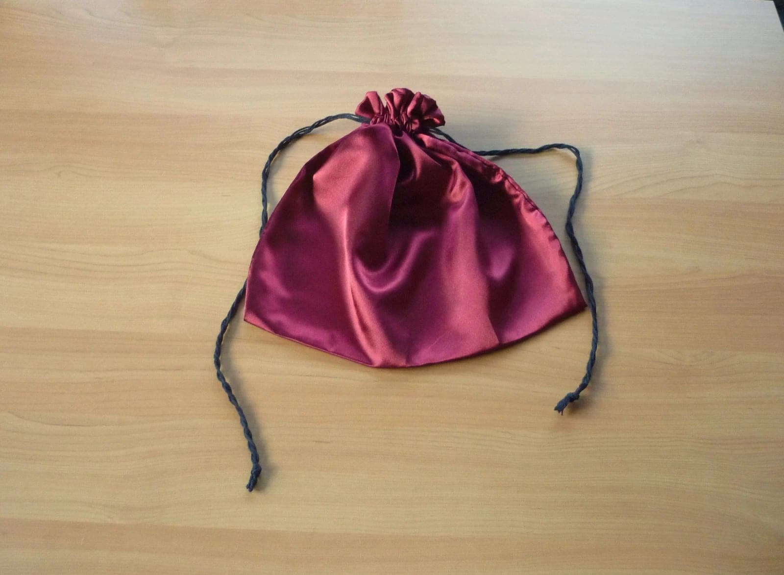 Burgundy satin travel bag storage bag cover drawstring bag clothing shoes bag
