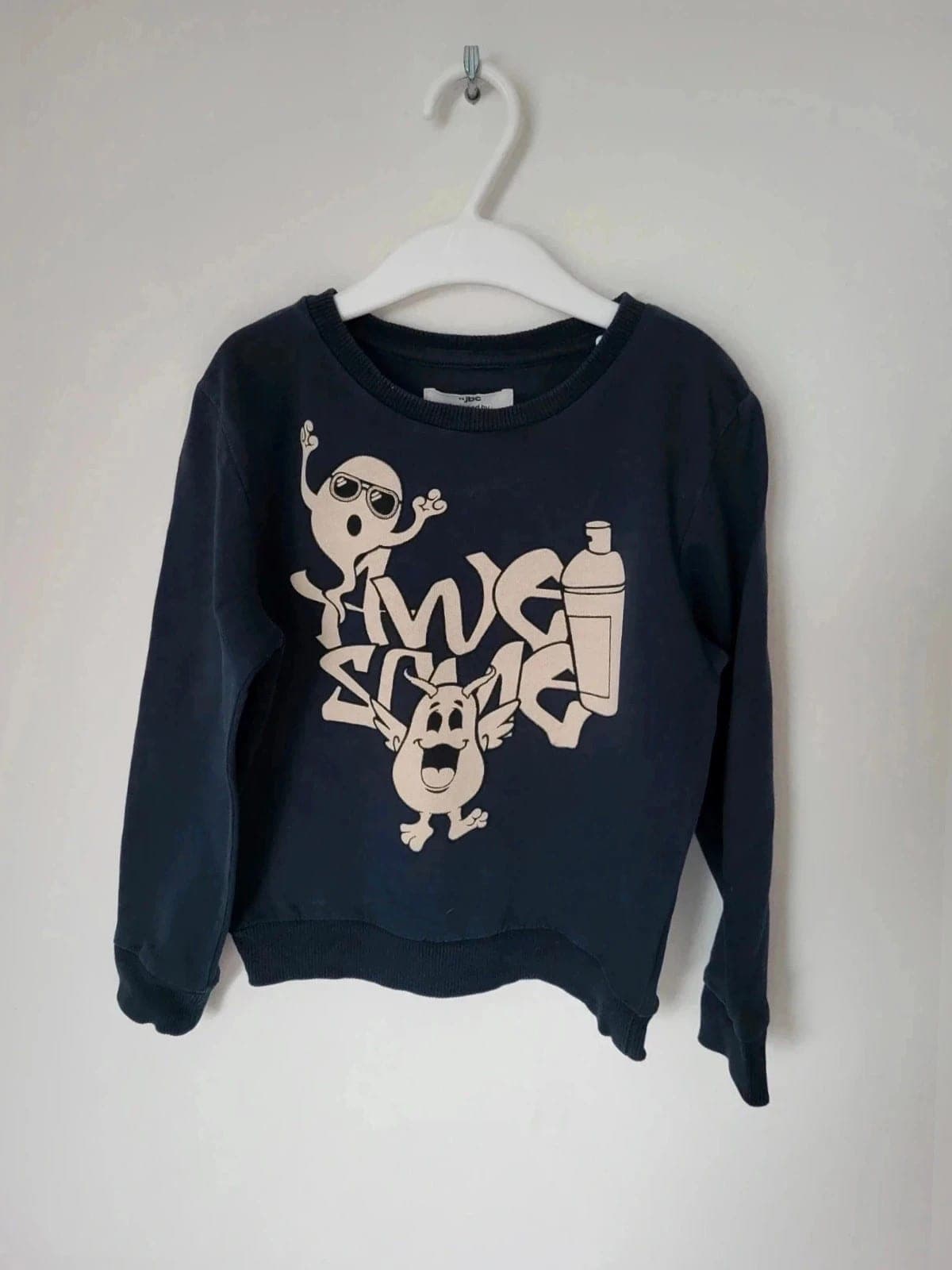 JBC Awesome sweater donkerblauw – maat 116 – zeer goede staat