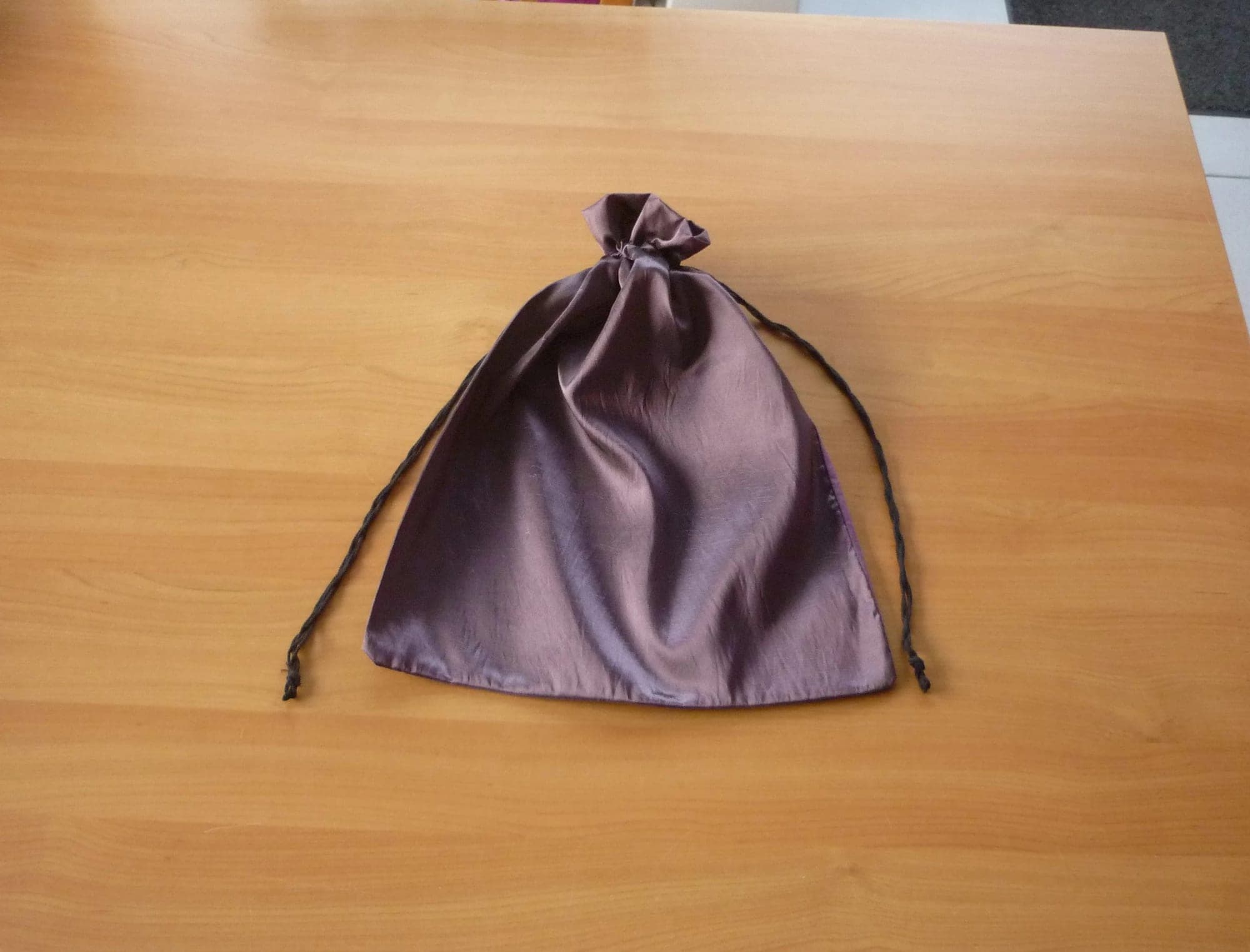 Purple satin cotton travel bag storage bag drawstring bag travel organizer