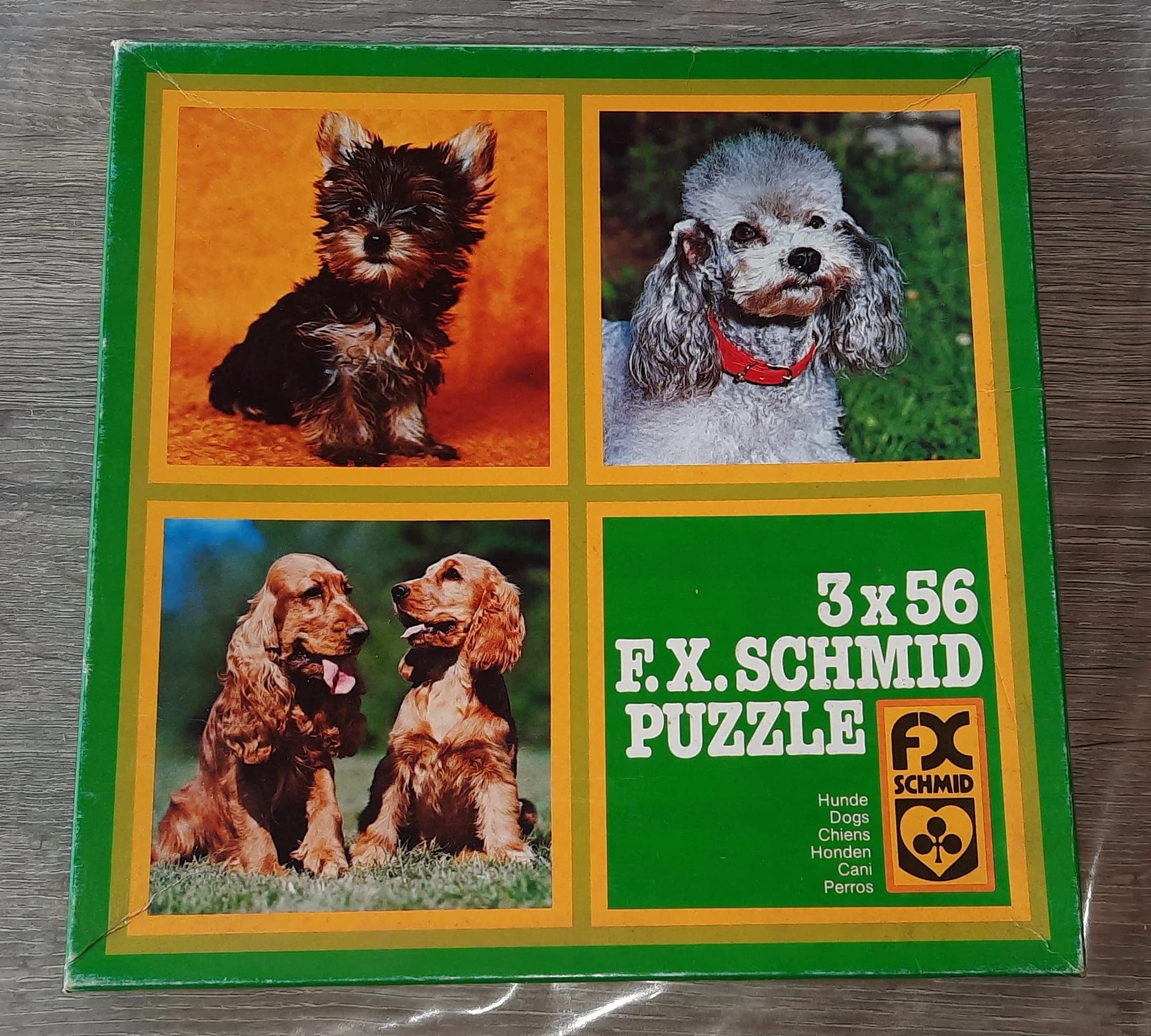 Schmidt puzzel 3 x 56 stukken honden