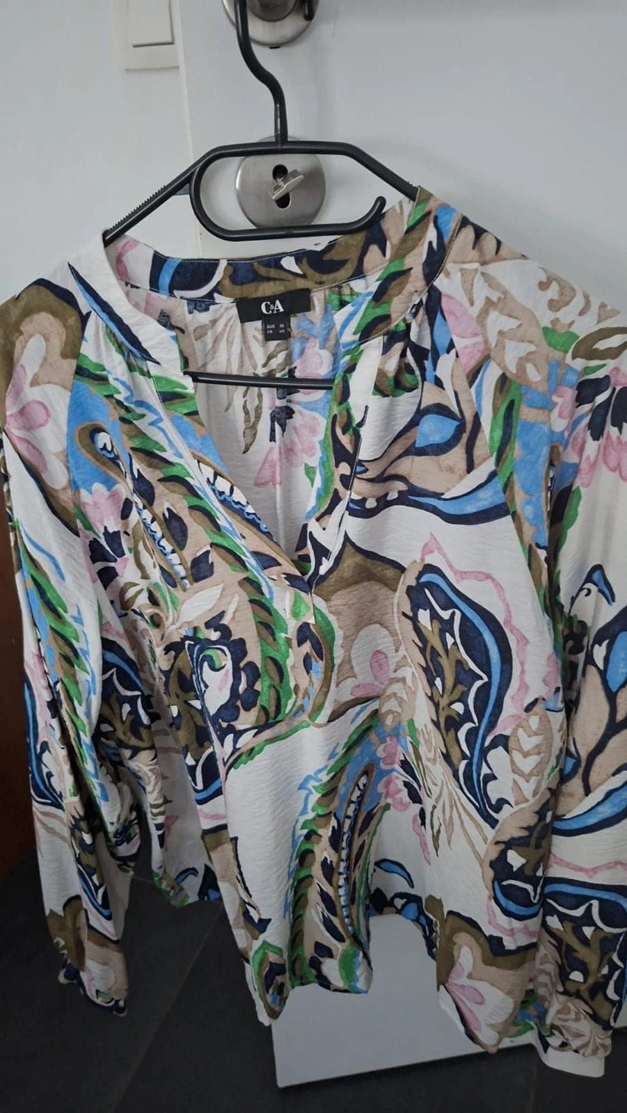 C&A elegante blouse met kleurrijk print - maat M