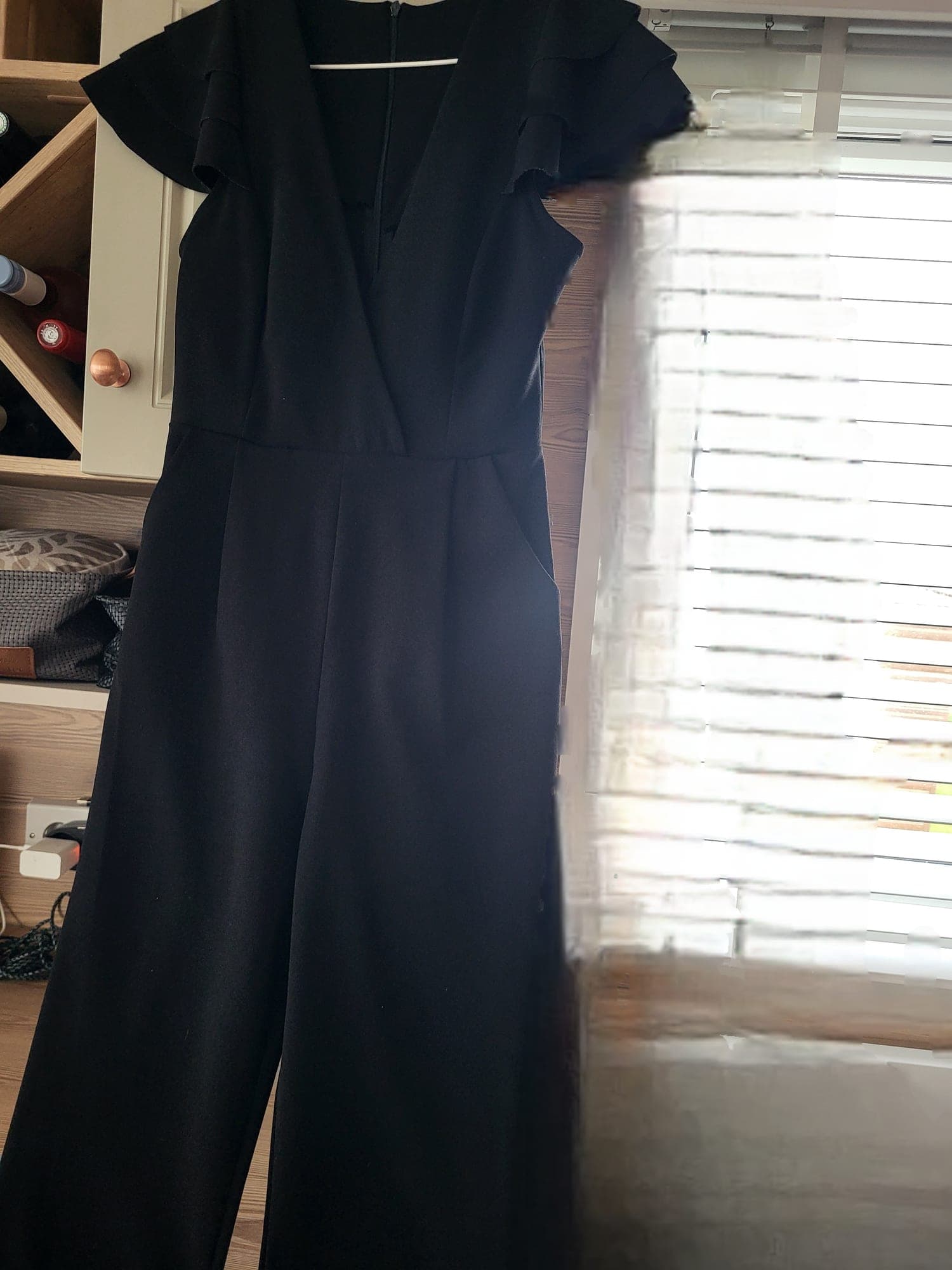 Jumpsuit met ruches en korte mouwen