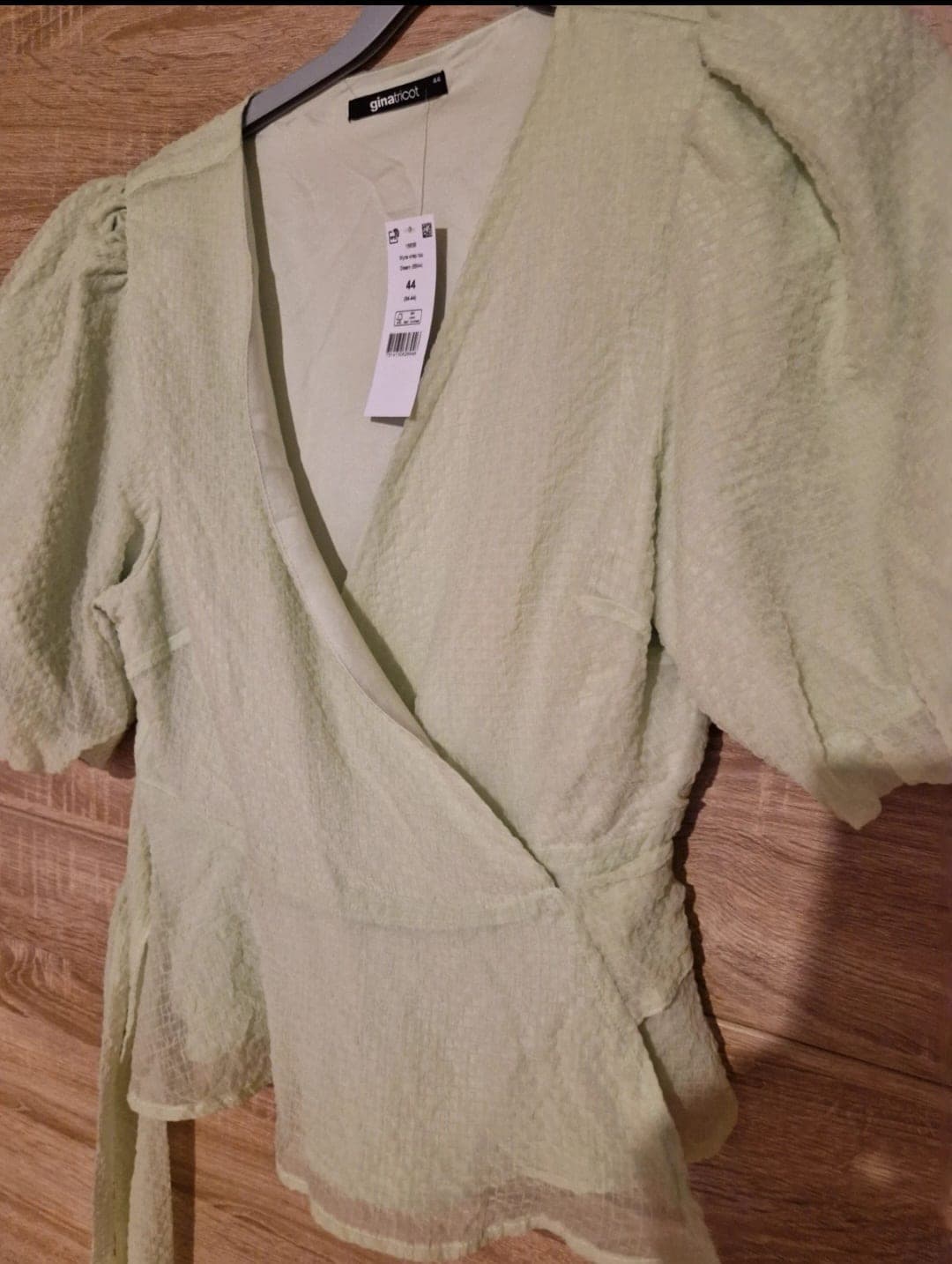 Ginatricot Myra wrap top in mintgroen, maat 44