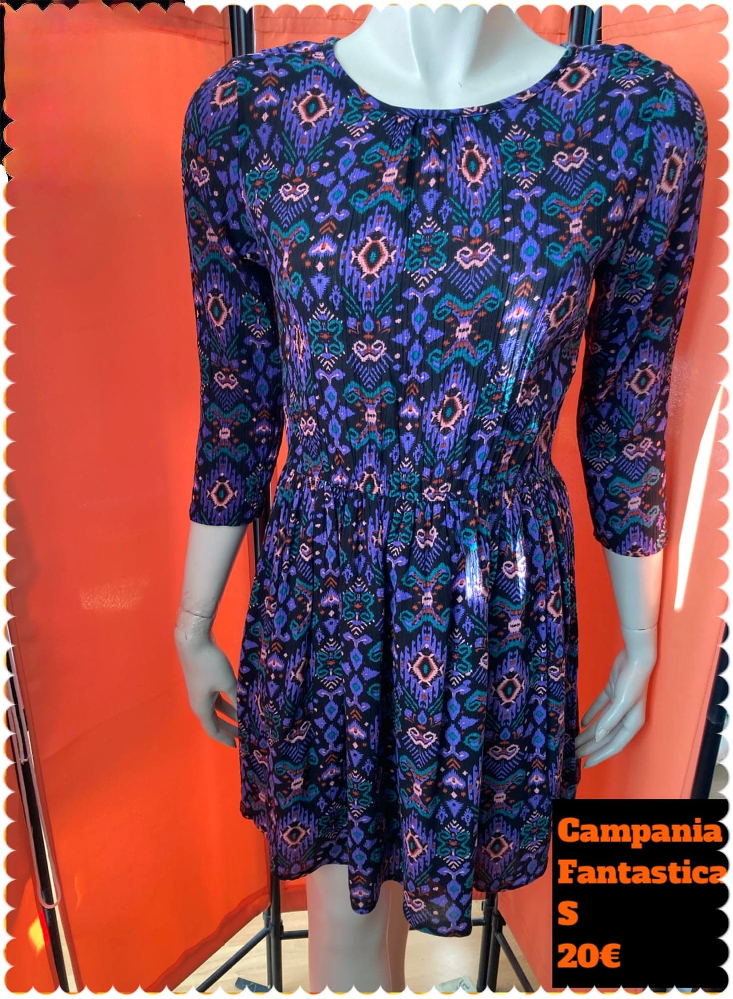 Campania Fantastica jurk met geometrisch patroon - maat S