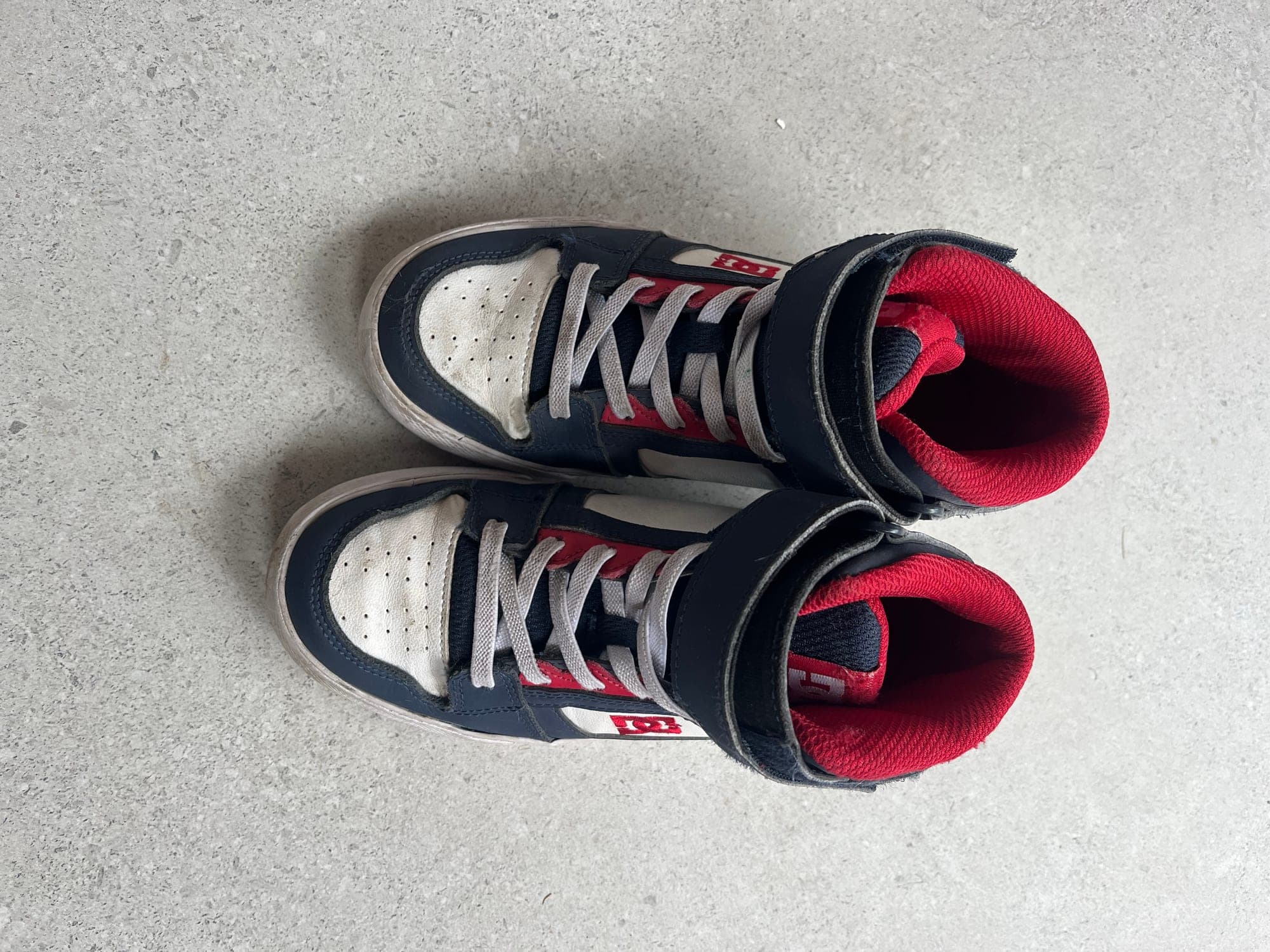 DC Shoes hoge sneakers navy/wit/rood maat 33