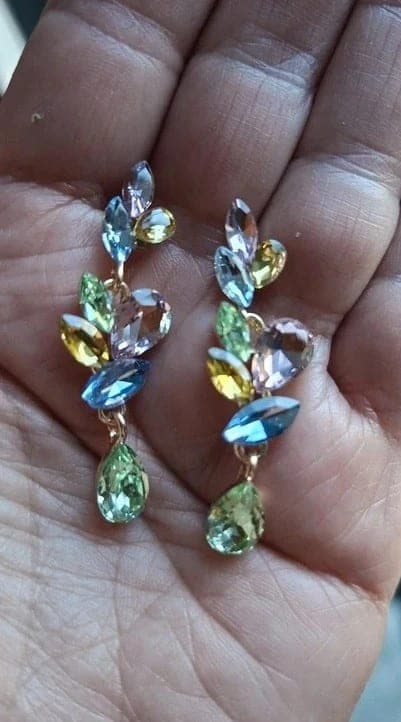 Strass Elegante oorstekers multicolor