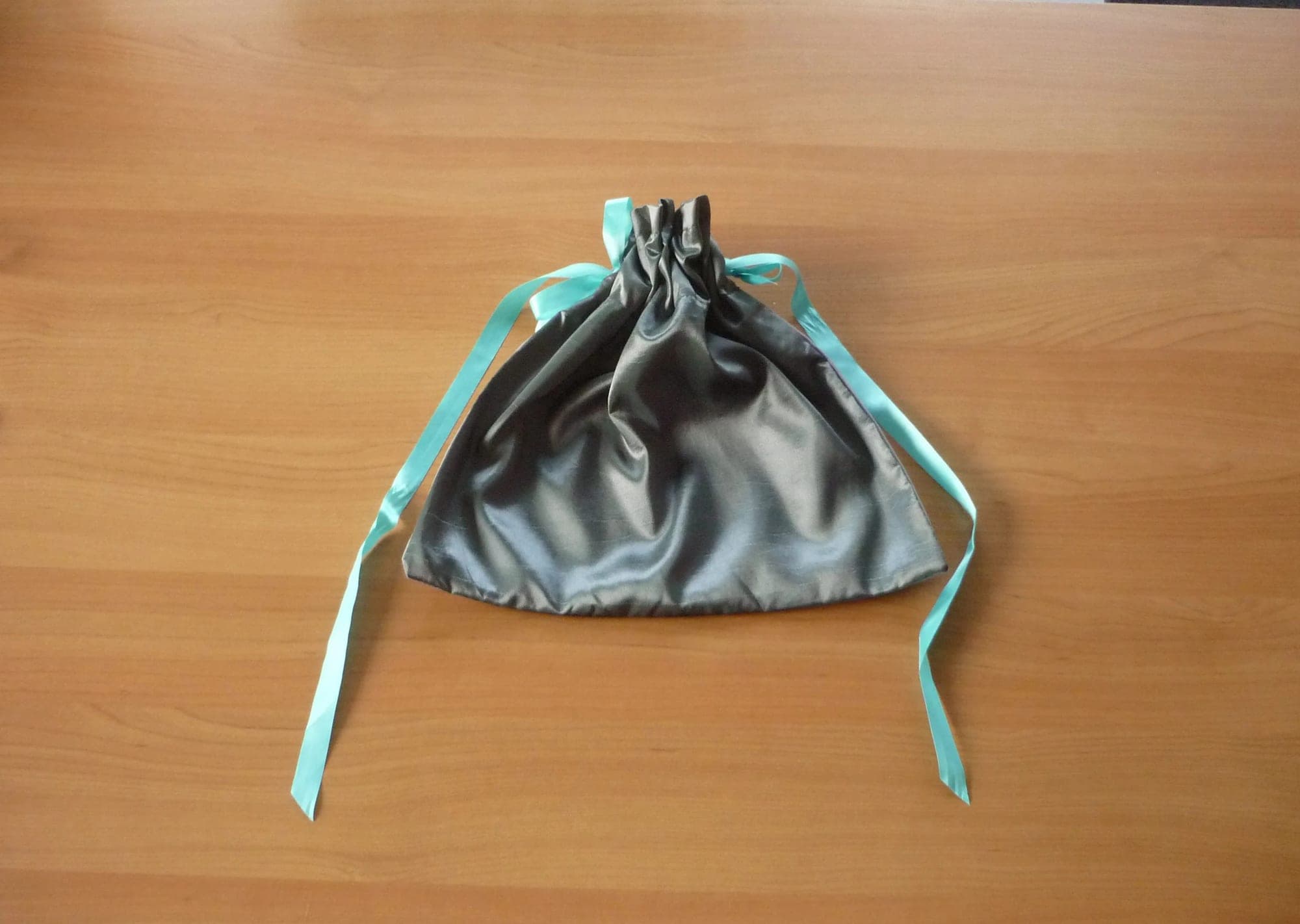 Grey raw cotton sateen travel bag storage bag cover organizer drawstring bag