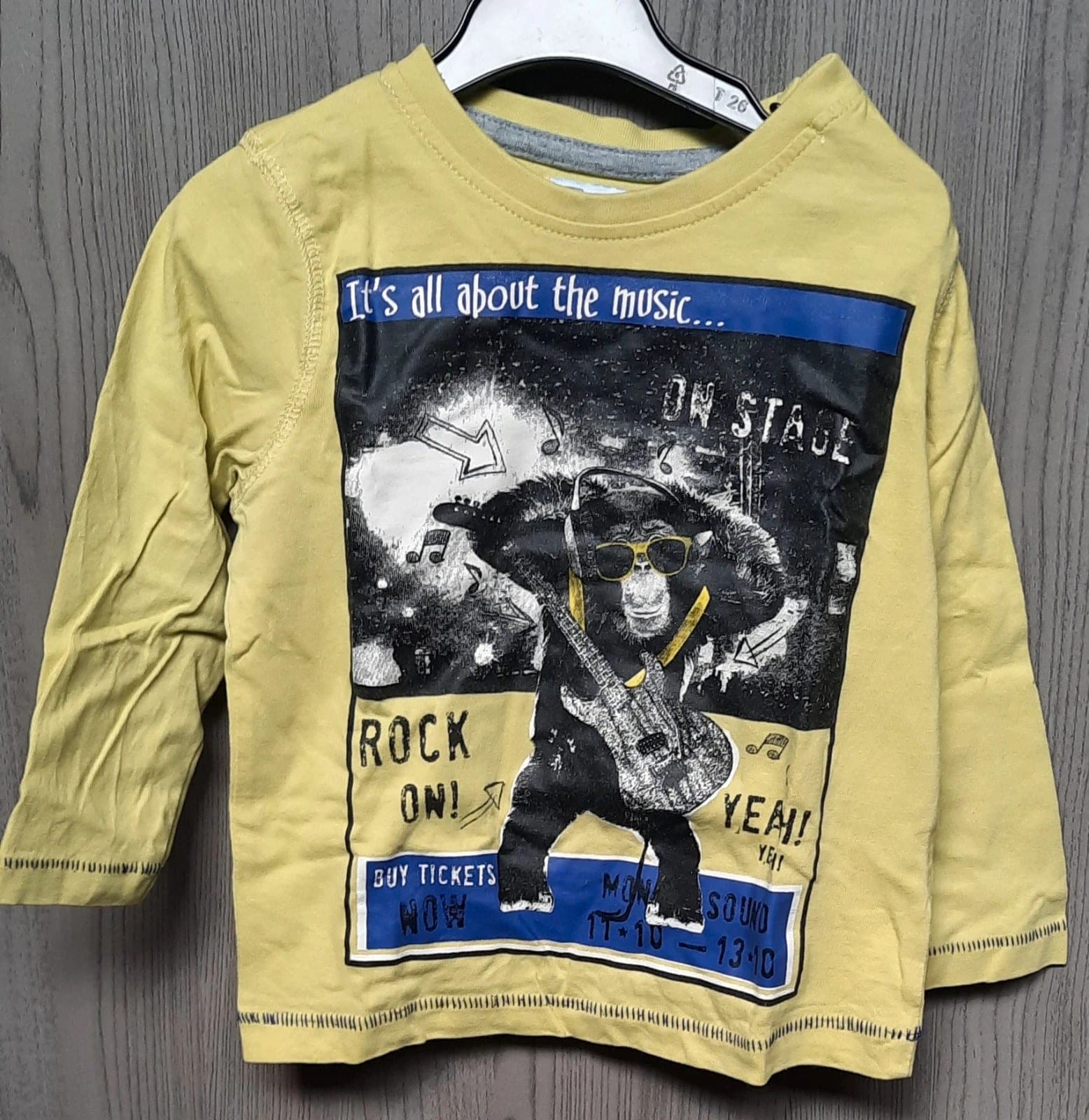 Wibra longsleeve jongens muziekprint