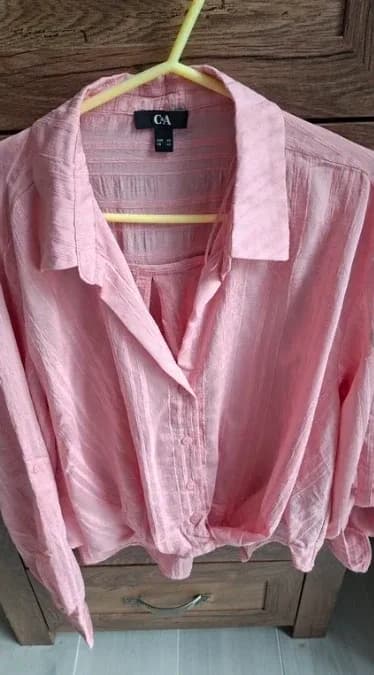 Roze hemdsblouse