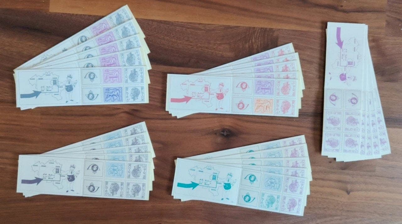 Postzegelbriefjes Belgische Post