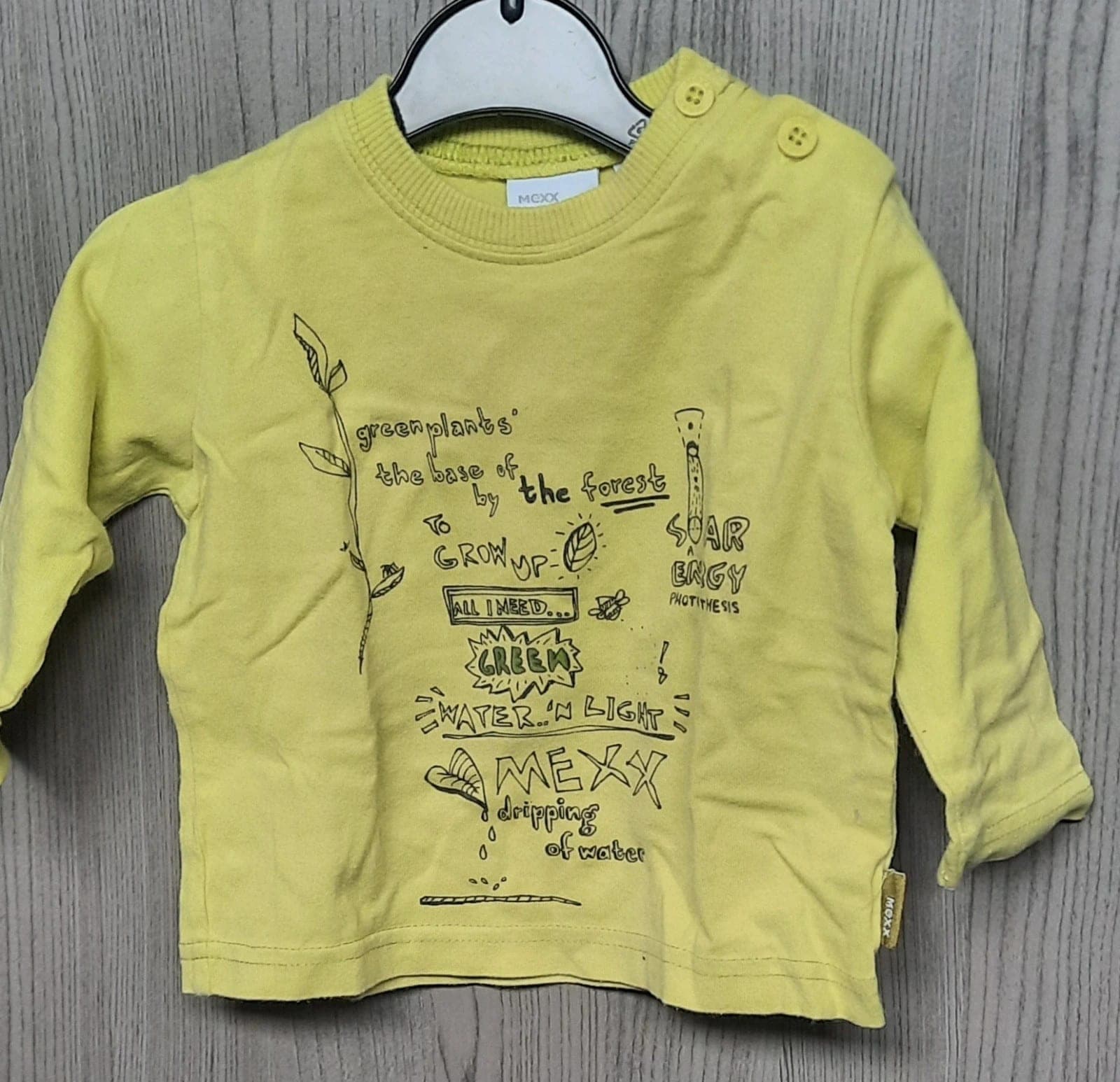 Mexx longsleeve groen maat 68 (6-9 maanden)